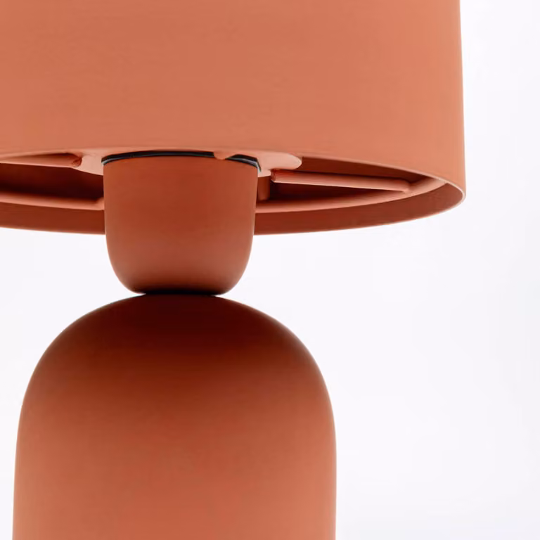 KARE Lampada da tavolo di design Maya, Rosso, Soggiorno / Sala da pranzo, Metallo, Lampada da tavolo