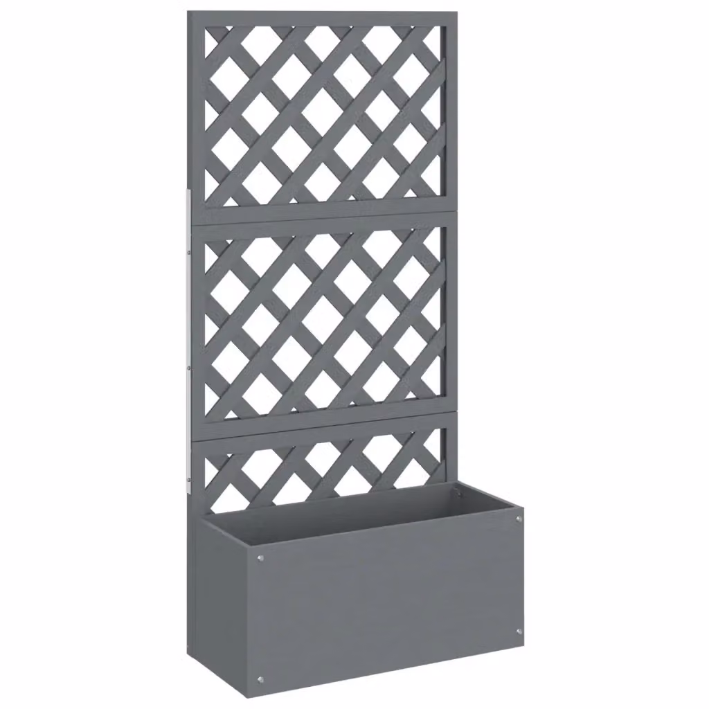 Fioriera con traliccio Videx in WPC grigia, L: 65 cm, P: 33 cm, H: 135 cm – 2