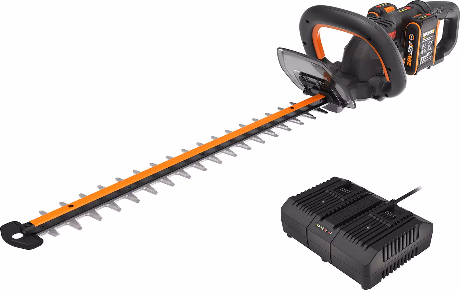 Tagliasiepi a batteria WORX WG286E 40V, lunghezza 58 cm