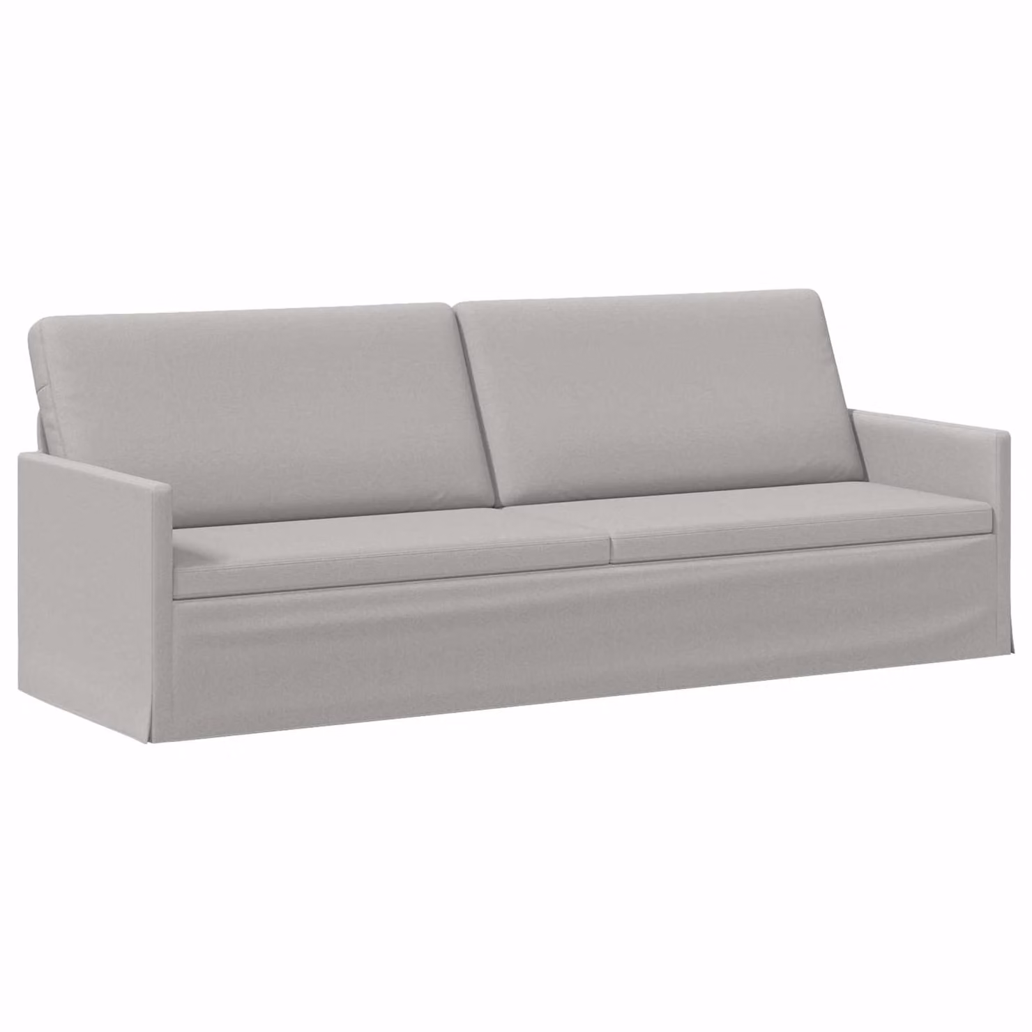 vidaXL Divano a 3 posti moderno in tessuto Grigio con struttura in metallo L: 220 cm, P: 81 cm, H: 82 cm