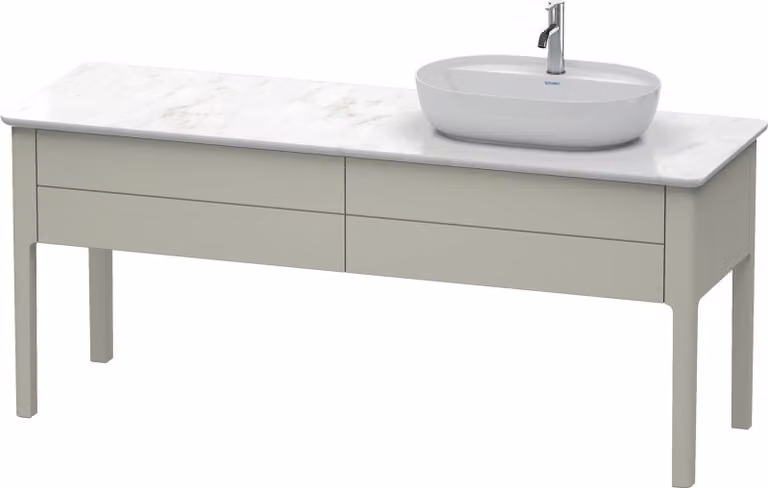Duravit Luv bâti-support pour lavabo à poser, 1733 x 570 mm, 2 tiroirs, LU9563R6060, LU9563R6060
