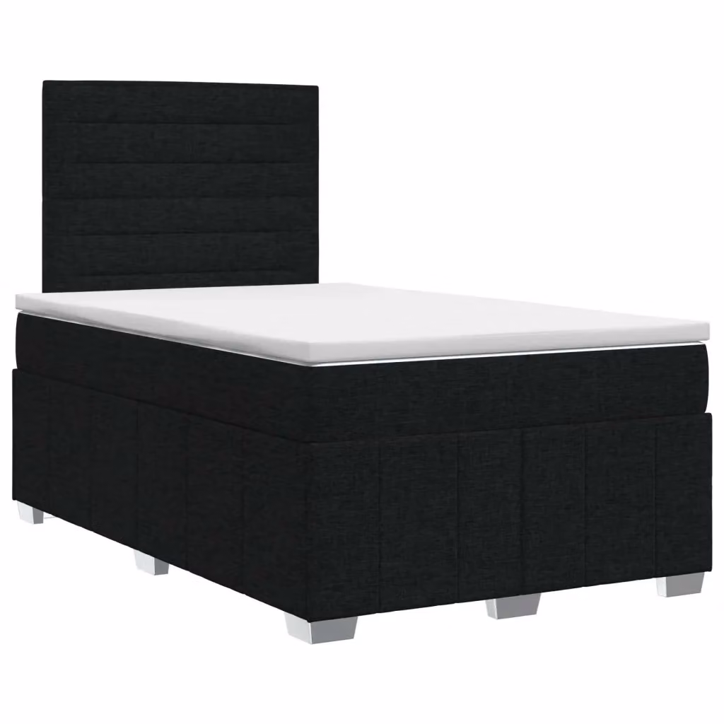 Letto box spring con materasso vidaXL in tessuto nero e bianco L/P: 120 x 200 cm – 2