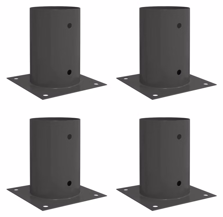 Ancora rotonda per terreno 4 pcs Antracite 15 x 15 x 15 cm