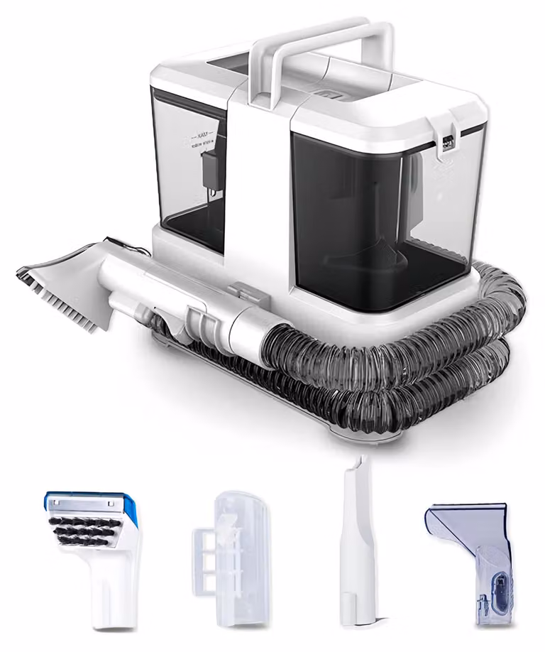 Aspirapolvere portatile per tappeti e imbottiti - Pulitore per macchie - 400 W - 9 kPa - Serbatoi doppi - Funzione di lavaggio e aspirazione - Ideale per peli di animali e macchie - Cavo da 5 metri