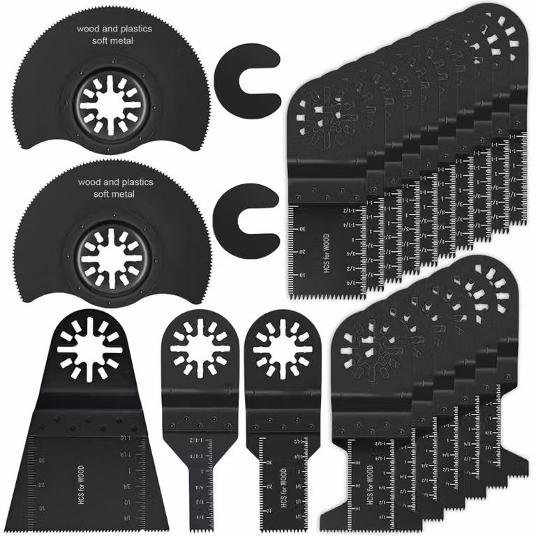 Set di 23 lame per seghetto multiuso, compatibili con utensili multifunzione