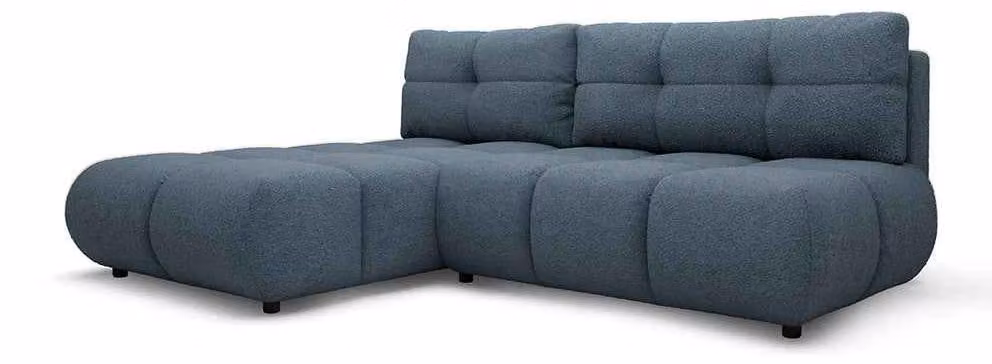 Divano angolare con funzione letto, modello Milorya, lato sinistro, colore antracite