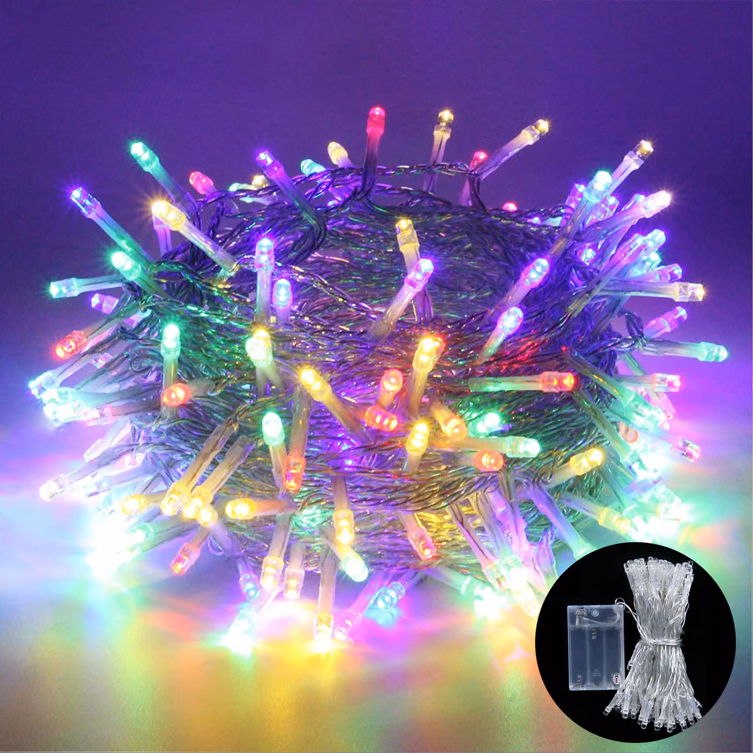 Luci di fata 3m 30 LED a batteria per decorazione interna di Natale, festa di matrimonio, giardino, colorate