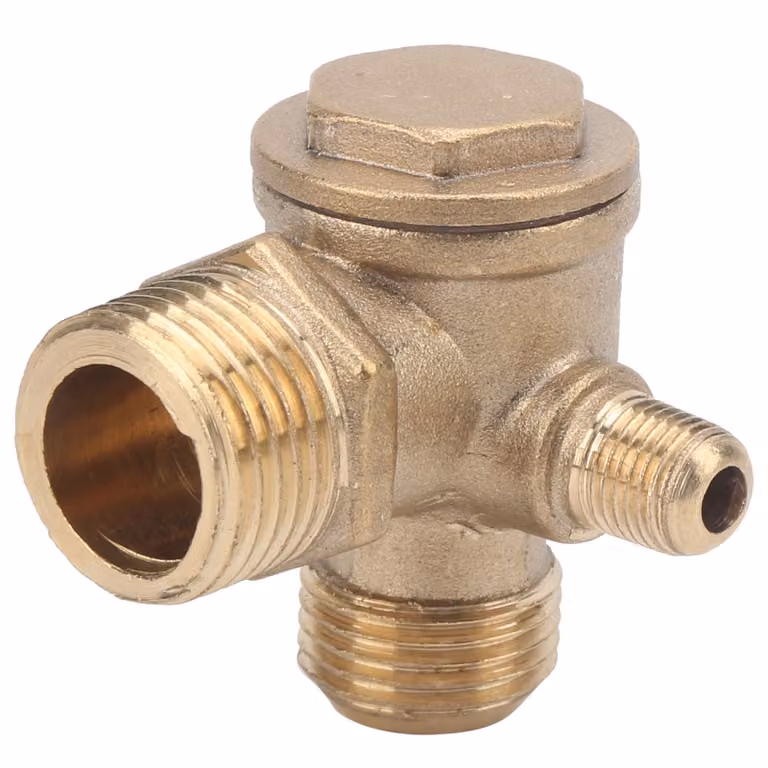 Valvola di ritegno in ottone, filettata, accessorio per compressori pneumatici 1/2x3/4-16x10