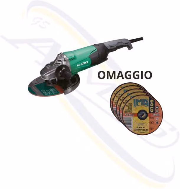 Smerigliatrice HiKOKI G23SW2 da 2.200 W con diametro 230 mm, colore verde
