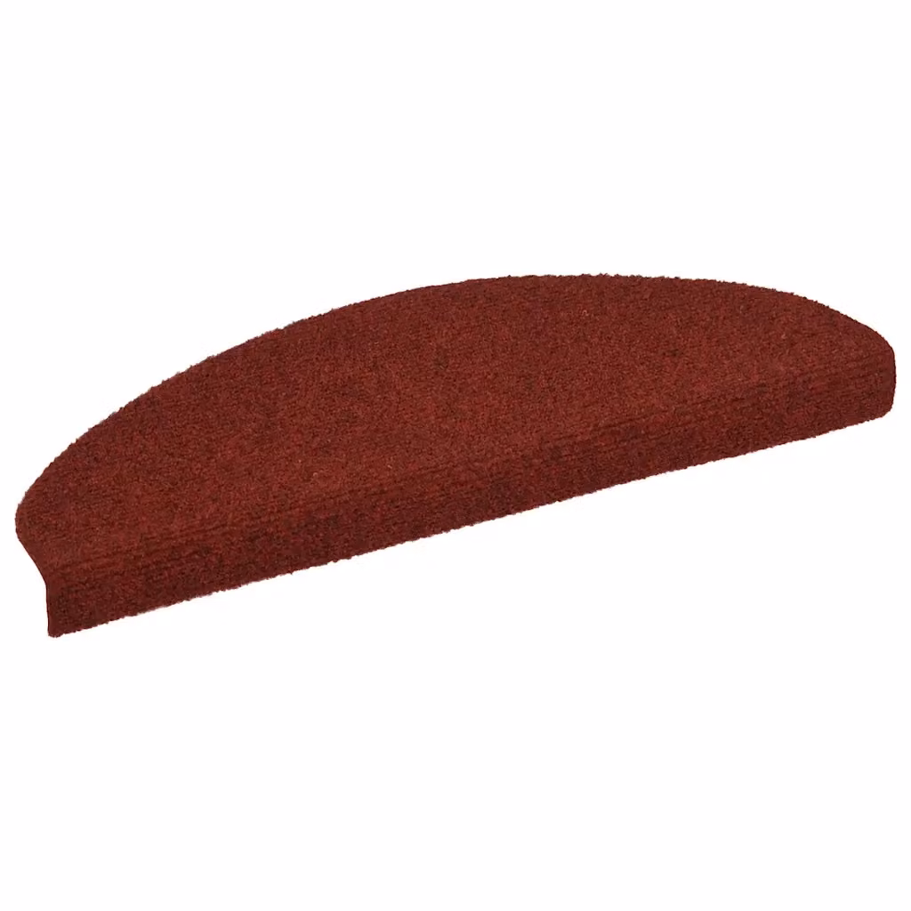 Set di 30 tappetini autoadesivi per scale DESIGN IN, forma semicircolare, colore rosso, L: 65 cm, P: 21 cm, H: 4 cm – 2