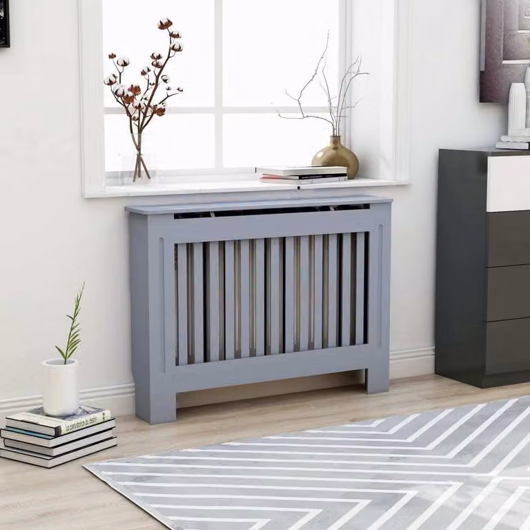 The Living Store Rivestimento per radiatori antracite 112x19x81,5 cm MDF