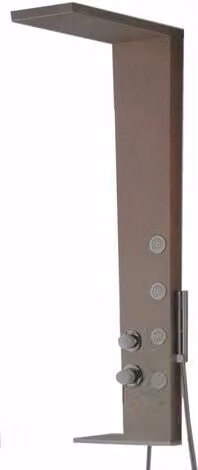 Colonna doccia multifunzione modello Spiez disponibile in bianco o bronzo