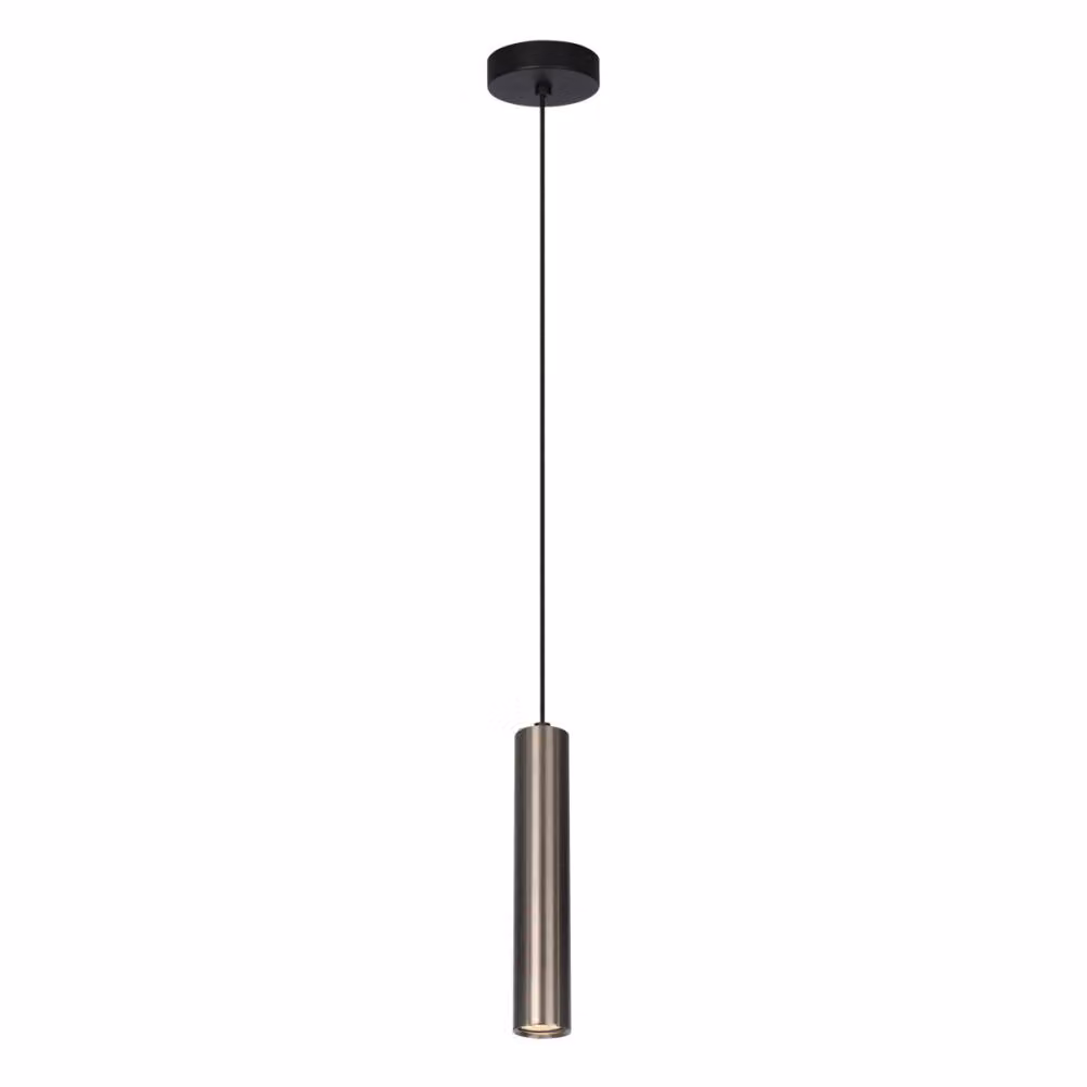 Lampada a sospensione moderna per soggiorno cucina sopra isola marrone tubo rotondo 1xGU10 10W LOPUS Italux