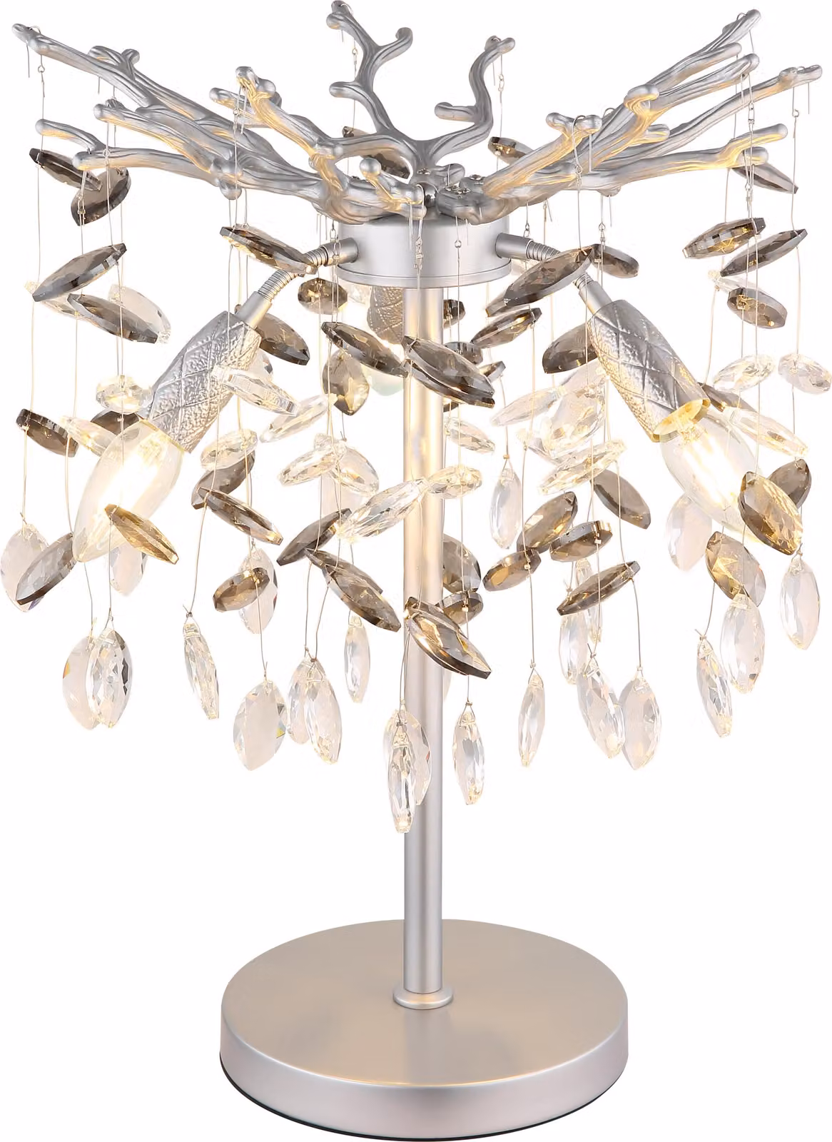Lampada da tavolo QUEENA a 3 luci, argento