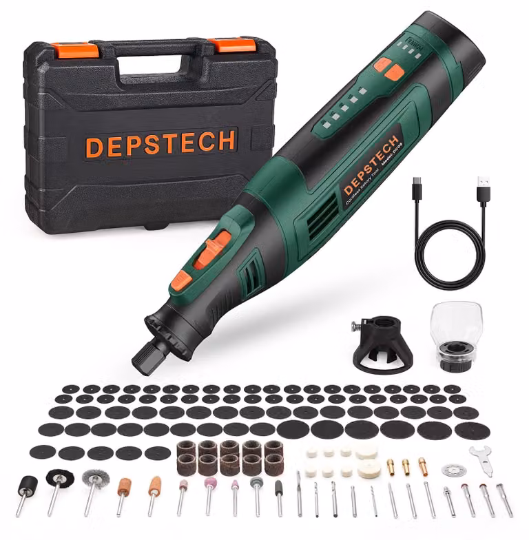 Utensile rotante senza fili, kit multitarello ricaricabile da 8V con 127 accessori
