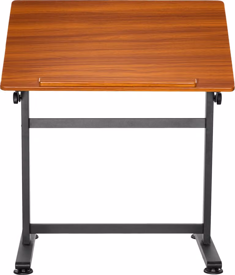 SucceBuy tavolo da disegno multifunzionale con inclinazione regolabile da 0°-90°, tavolo da lavoro portatile con robusta struttura ad H e piano marrone, ideale per la lettura, la scrittura e il lavoro creativo