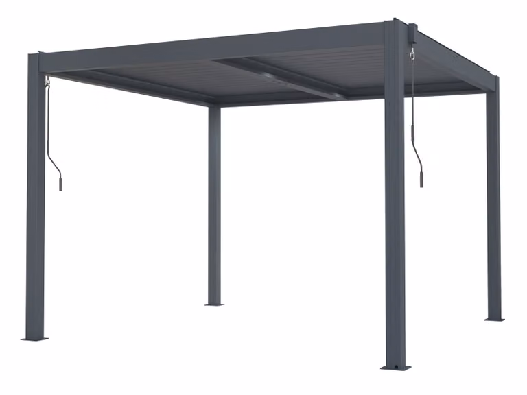 Pergola bioclimatica G21 Austin 3x3 m, alluminio antracite