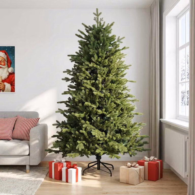 vidaXL Albero di Natale Artificiale con Rami Pieghevoli 240 cm