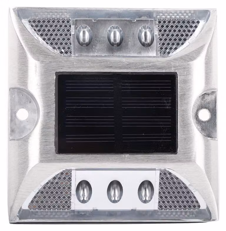 Set di 6 luci di segnalazione a energia solare, colore bianco, impermeabili con grado di protezione IP68