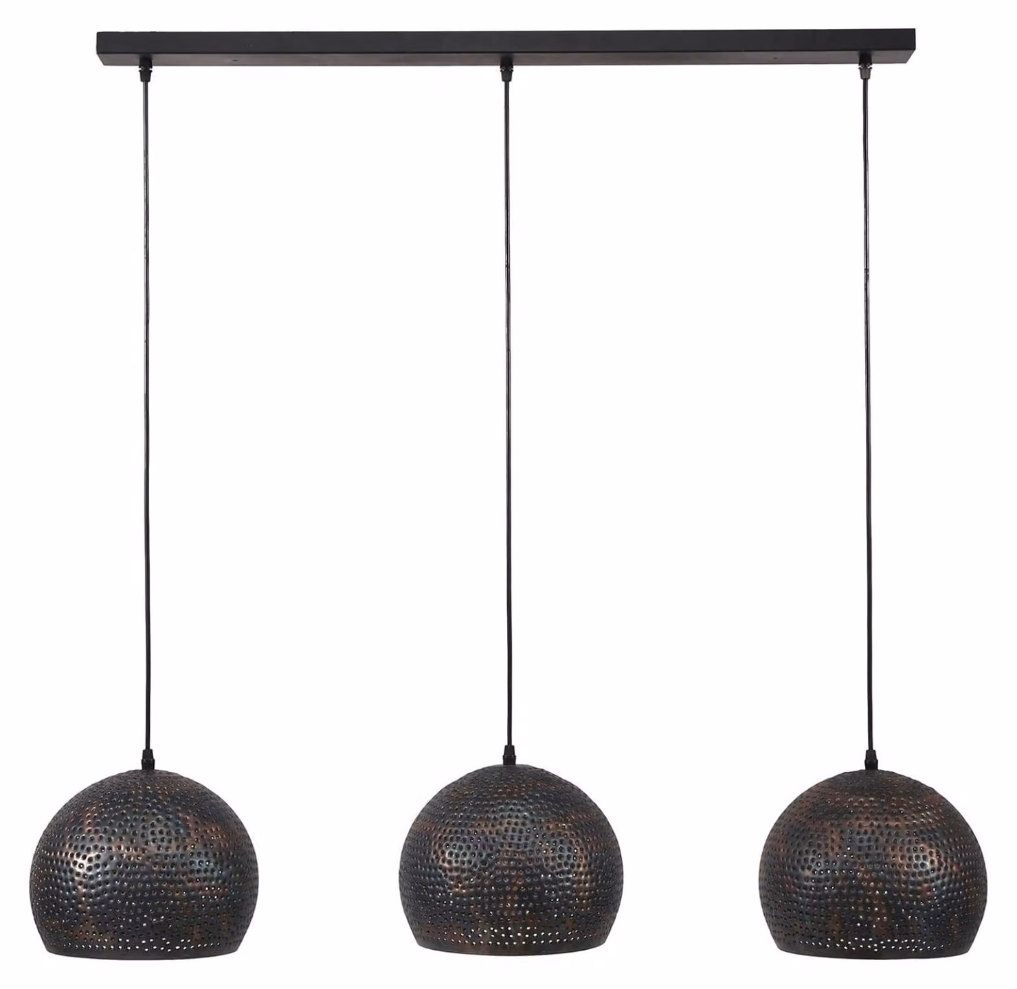 Lampada da soffitto FURNLUX Punch Nero e Bronzo 110 cm / Colore principale: Nero / Dimensioni: 110 x 150 x 25 cm