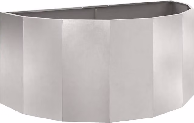 Fioriera a cassetta in acciaio inossidabile argento L: 120 cm, P: 60 cm, H: 50 cm