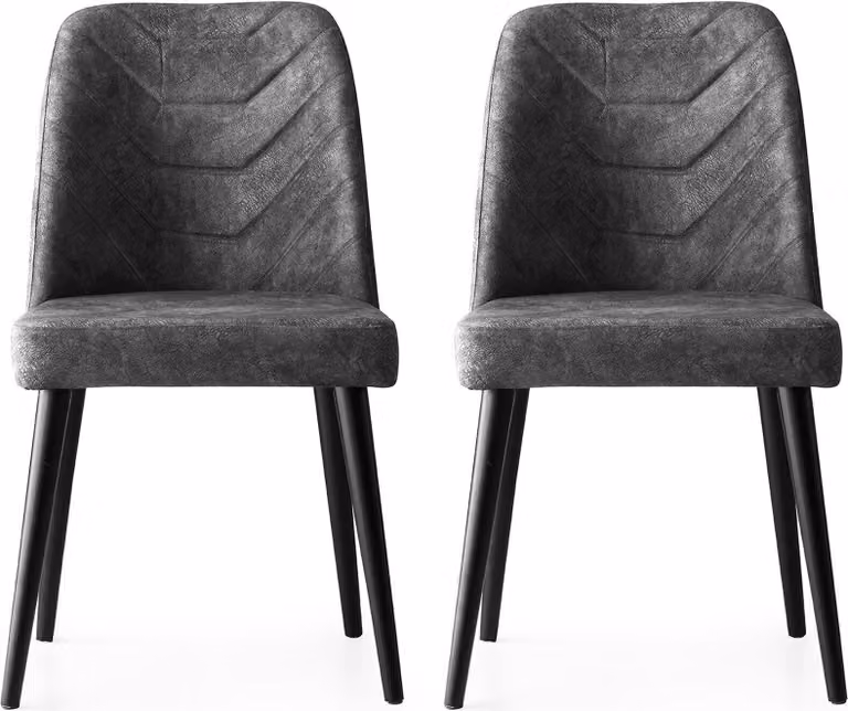 Skye Decor, Dallas - 527 V2, set di sedie (2 pezzi), antracite, 100% LEGNO, 50 x 49 x 90 cm