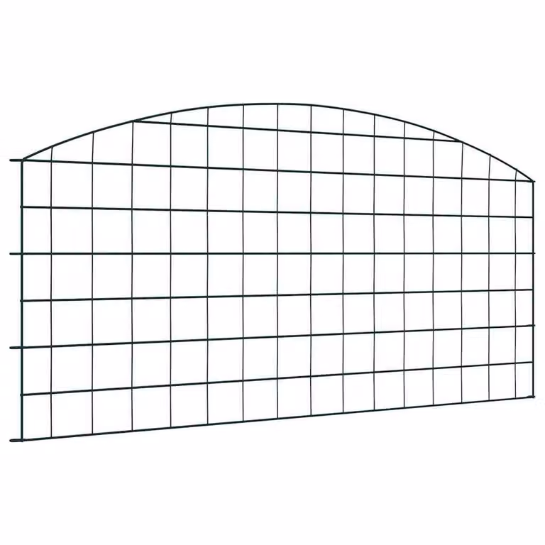 Set di 5 recinzioni per stagno vidaXL in acciaio verde, H: 100 cm x L: 50 cm
