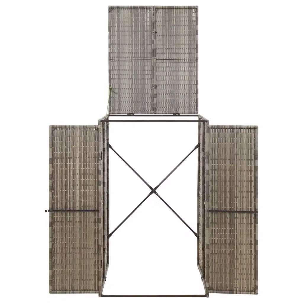 Copribidone Singolo Videx Grigio in Polyrattan H 117 x L 70 x P 80 cm – 2