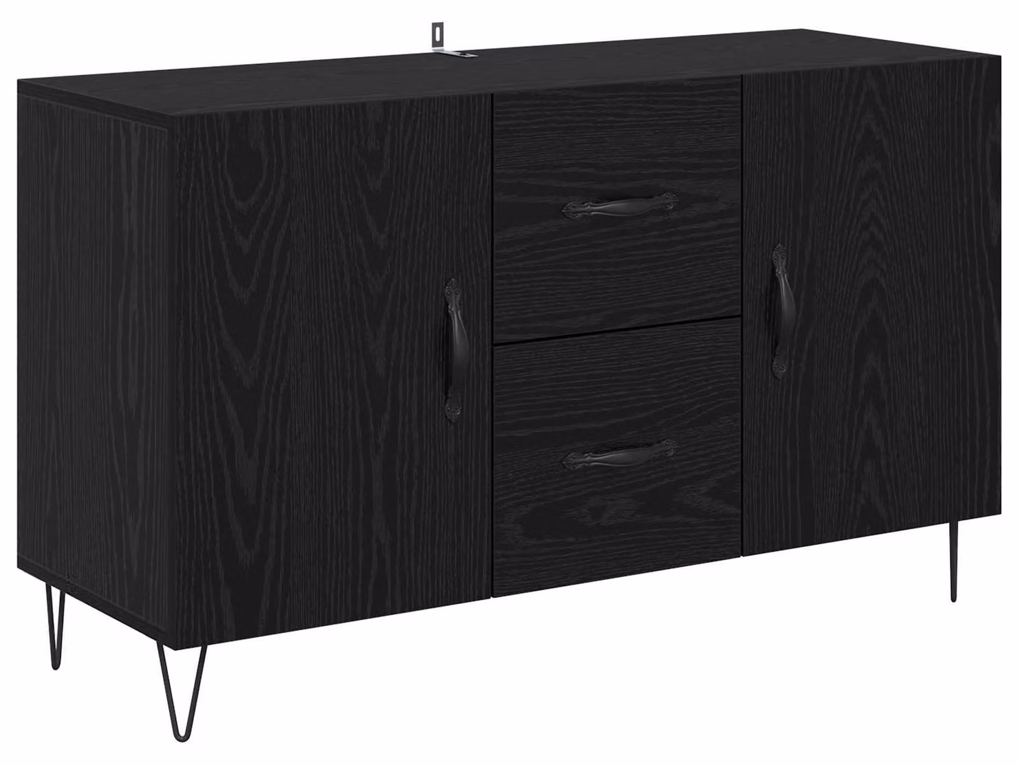 Credenza Rovere Nero 100 x 36 x 60 cm Legno multistrato