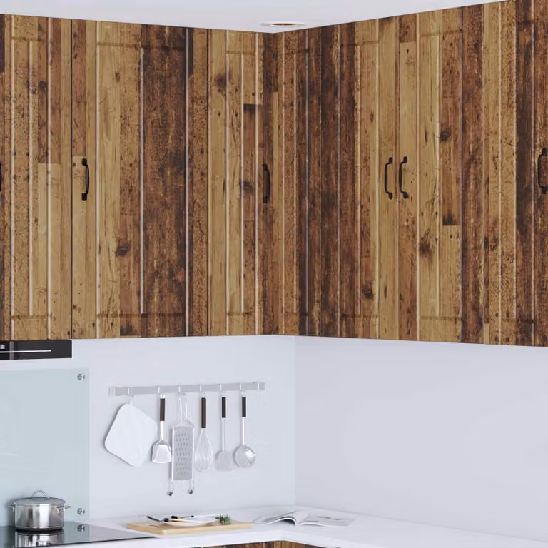 Mobile angolare da parete LUCCA vidaXL in legno color marrone L/P/H: 57 x 57 x 100 cm