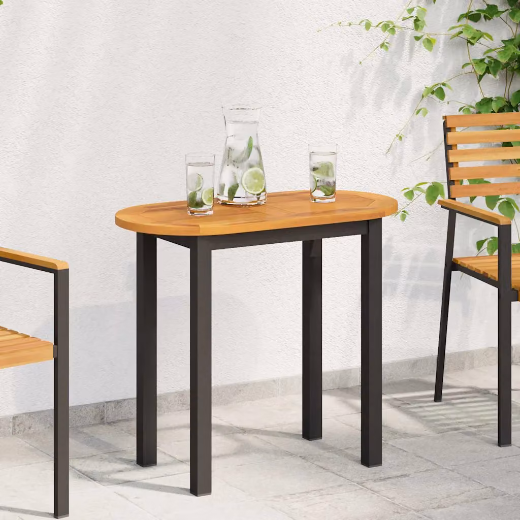 Piano del tavolo in legno di acacia oliato vidaXL, marrone, L: 80 cm, P: 40 cm, H: 2 cm