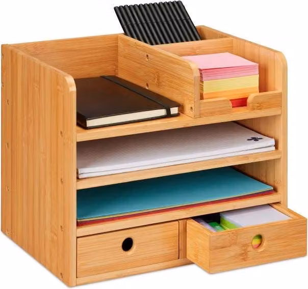 Organizzazione scrivania con 2 cassetti