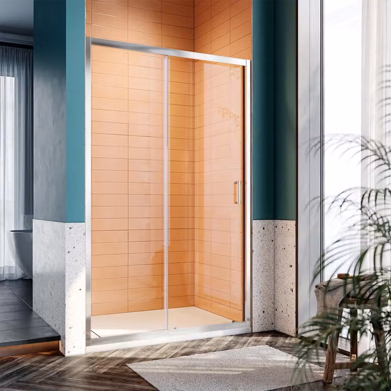 SONNI Cabina doccia Porta scorrevole Porta a nicchia Porte doccia 110 x 185cm Porta doccia Vetro ESG 5mm