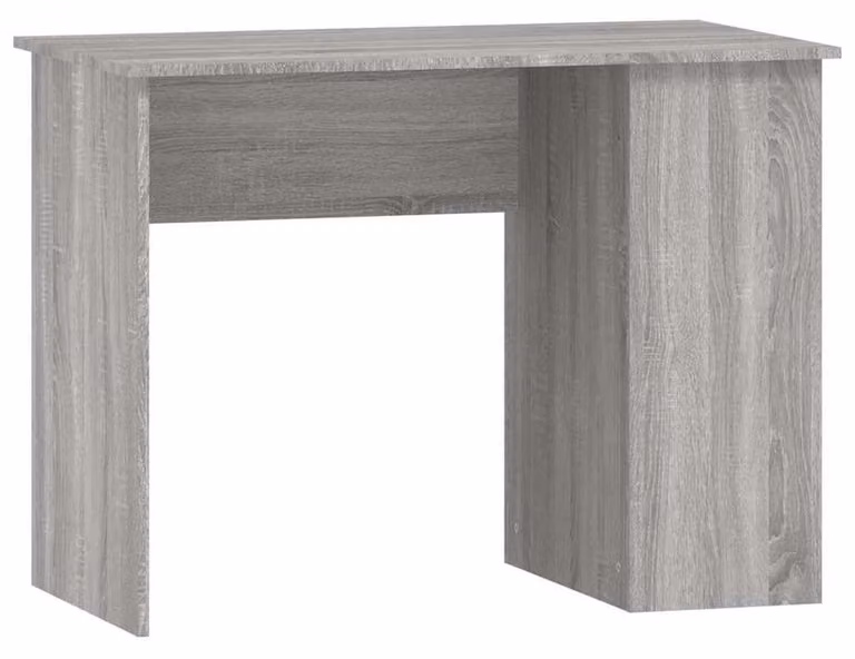 Scrivania con piano in legno effetto noce Sonoma