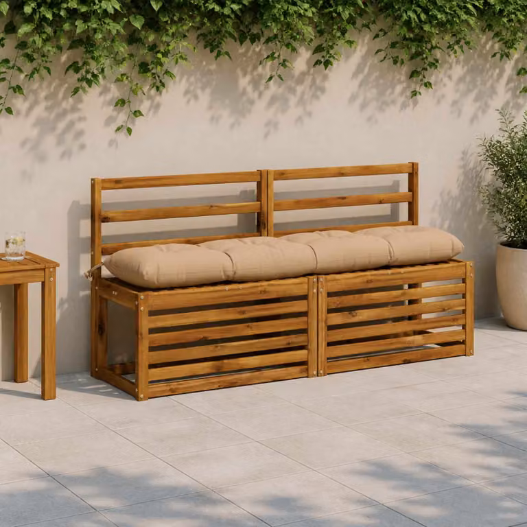 Cuscino per panchina vidaXL VIANEN in poliestere, colore sabbia, 140 x 140 x 12 cm