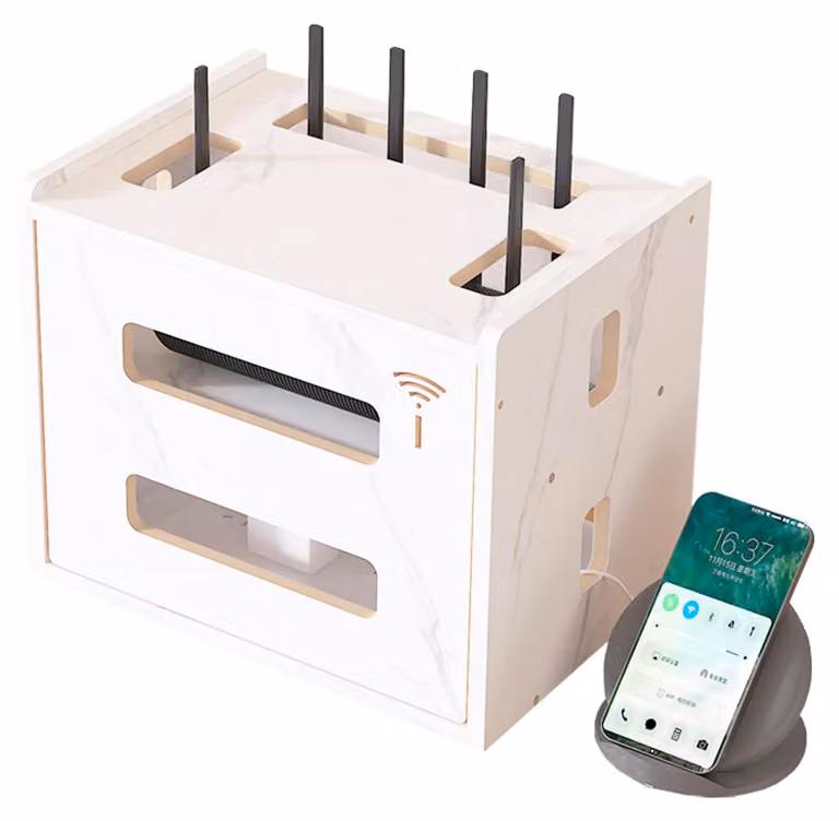 Custodia in legno per router Wi-Fi, ideale per la casa e l'ufficio