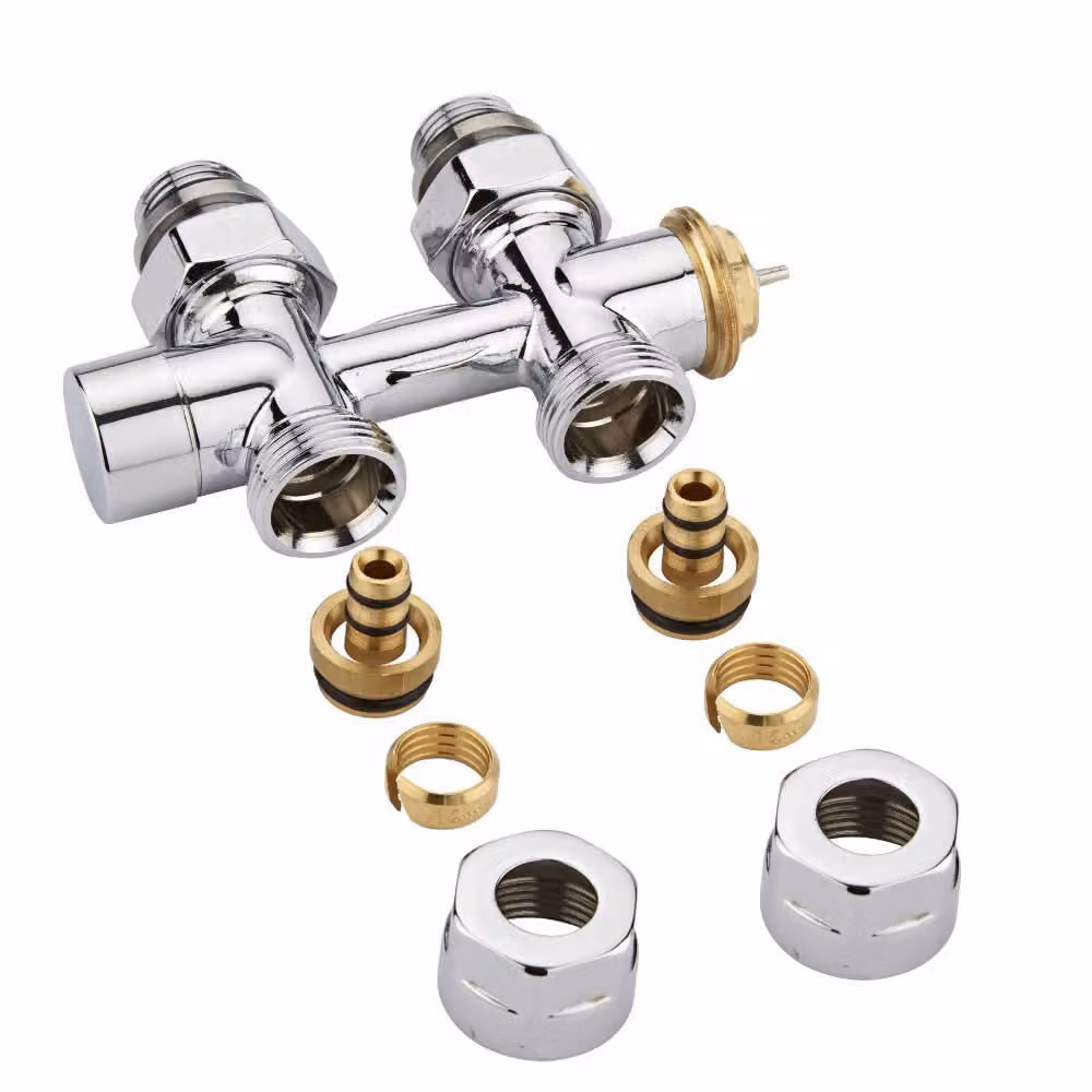 Valvole Termostatiche Diritte Multiblock H per Radiatori con Adattatori Multistrato Ø14mm