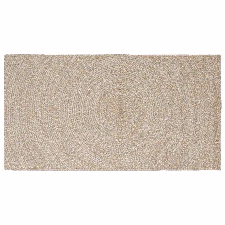 Tappeto da area moderno in juta lavabile vidaXL, colori naturale e bianco, L 150 x P 80 cm
