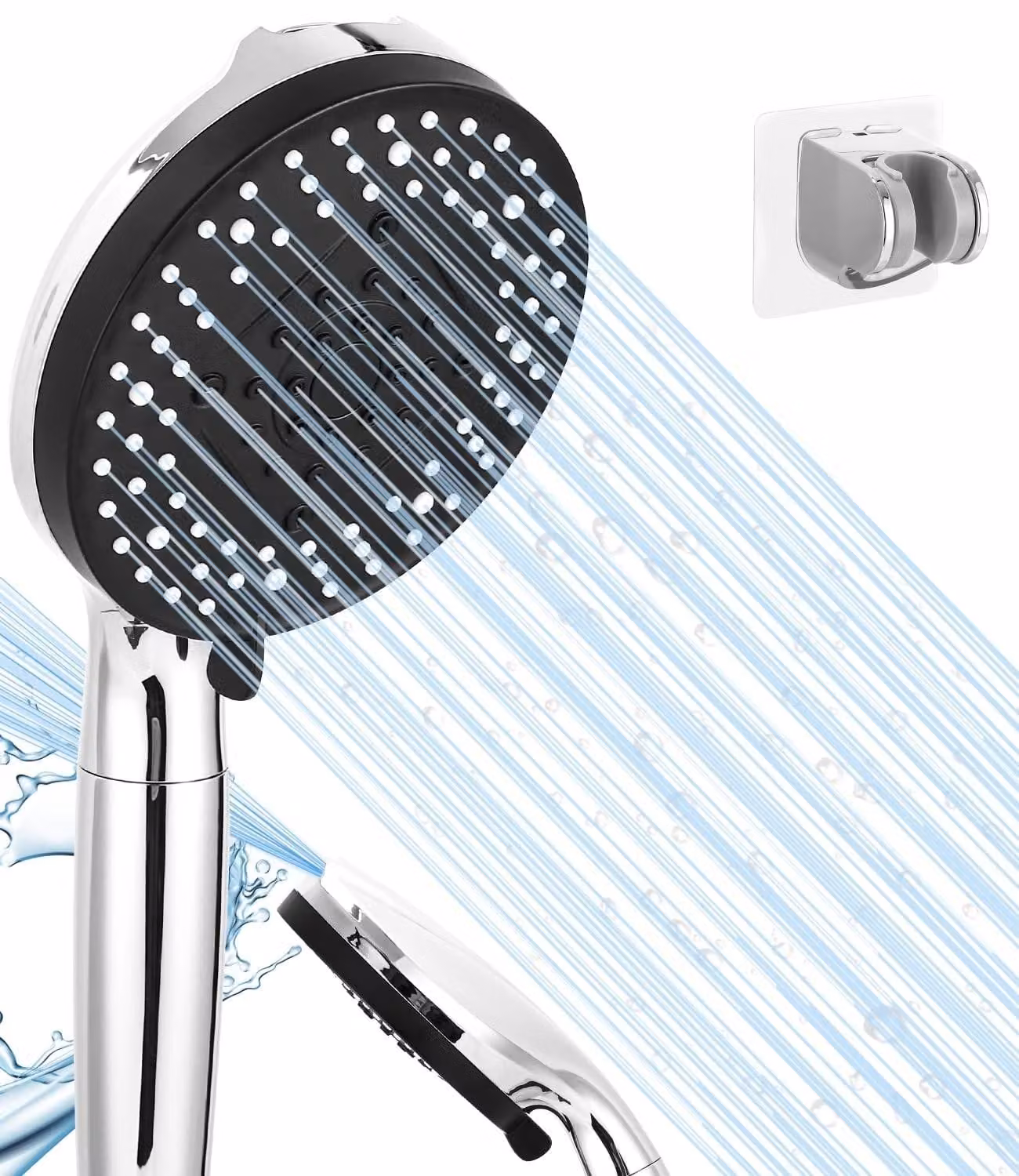 Omgoods - Doccetta manuale con filtro dell'acqua e 8 getti
