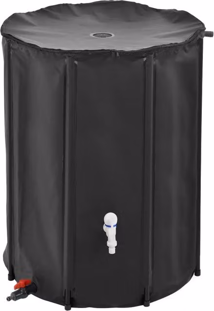 Serbatoio per acqua piovana da 500 litri 80 x 98 cm nero 03_0010517