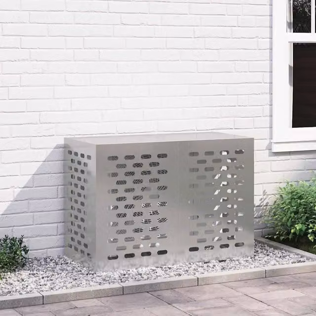 Copertura per condizionatore d'aria Argento 100 x 50 x 70 cm 865901