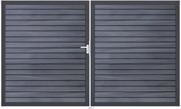 Doppia porta Groja Solid Rhombus Universal con telaio antracite stone grey_co_extruded Din Right