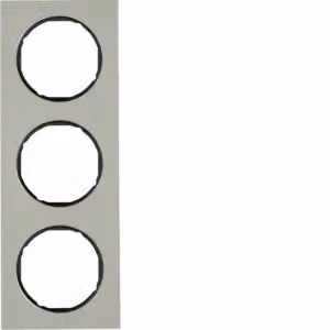 Berker 10132204 Cornice in acciaio inossidabile/nero Berker R.3