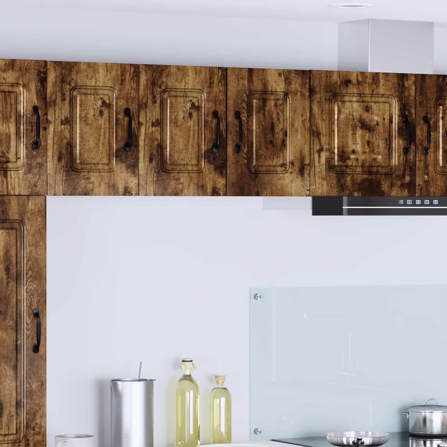 vidaXL Mobiletto da cucina Kalmar in legno Rovere fumé marrone con ante a battente e ripiani interni L/P/H: 30 x 31 x 40 cm