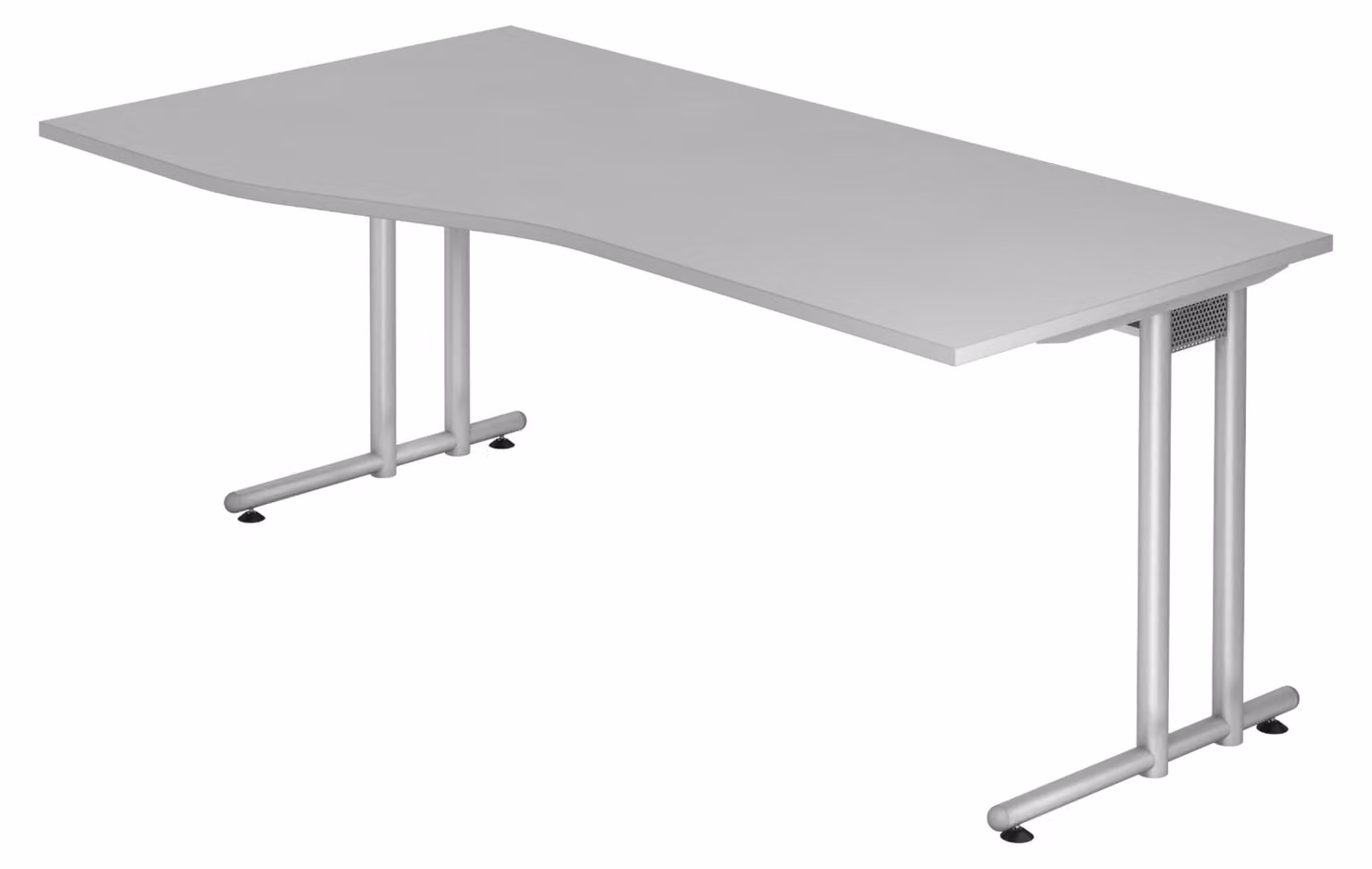 Scrivania bümö Serie N - Decorazione: grigio, dimensioni: 180 x 100 cm