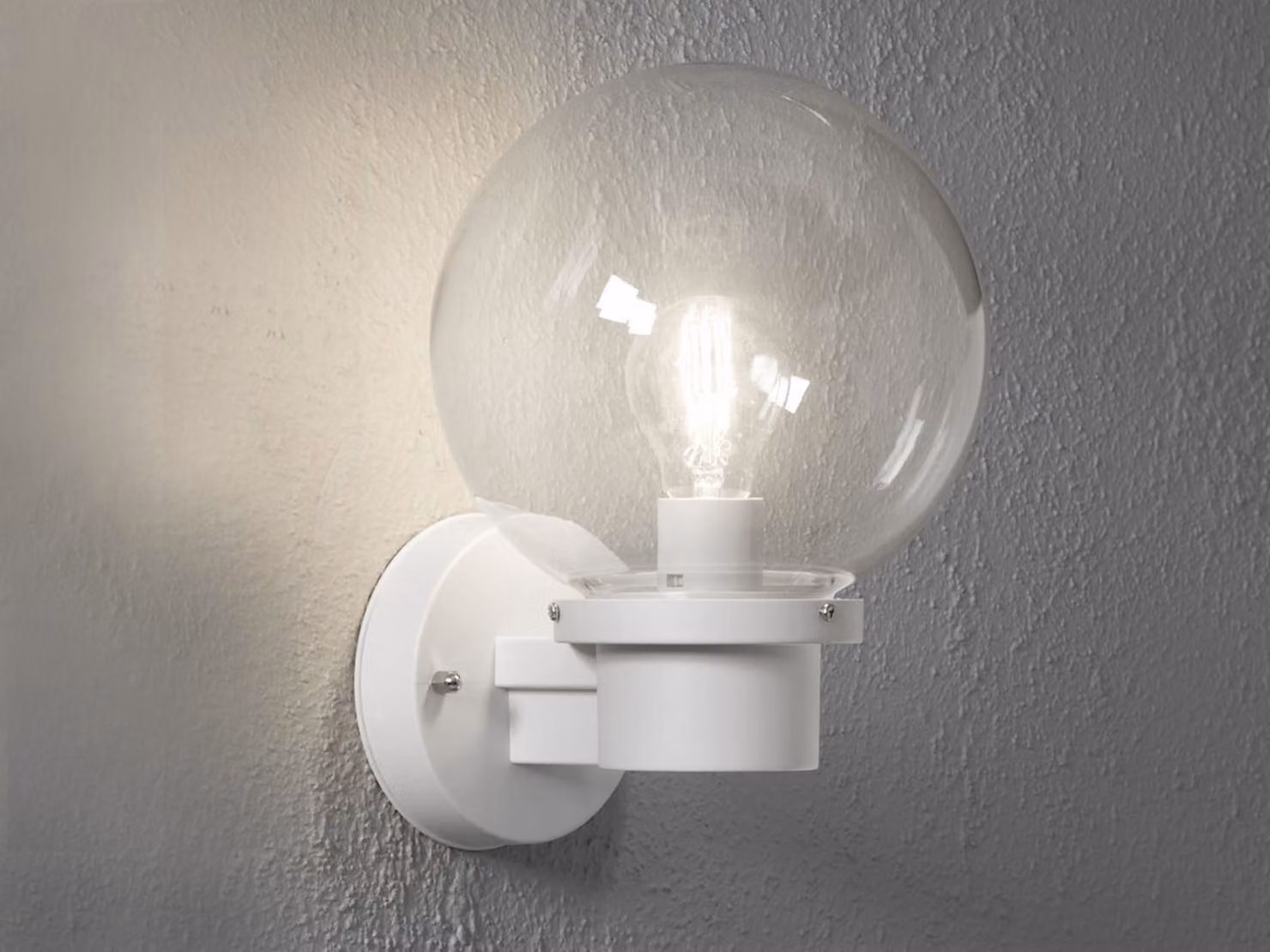 Lampada da parete a LED per esterni, illuminazione per terrazze, balconi e posti auto coperti, bianca