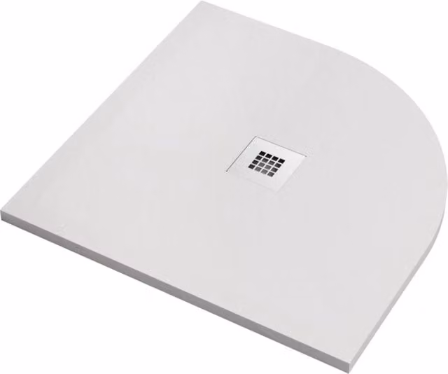 Piatto doccia semicircolare bianco marmoresina 80x80 90x90 piletta gratis - star plus, misura 80x80