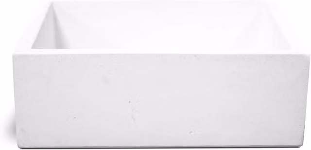 Lavello da Giardino Rettangolare in Cemento e Granulato di Marmo Madrid Bianco GIORDANOSHOP L/P/H: 45 x 35 x 21 cm