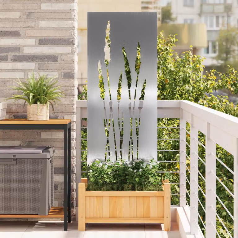 Paravent per privacy in giardino vidaXL, Argento, L 50 cm x H 140 cm