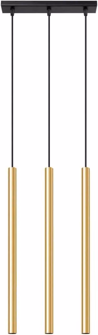 Lampada a sospensione, lampada a pendolo, lampada a soffitto, lampada da soffitto, acciaio, 3 luci, 30 x 5 x 94 cm, colore pastello